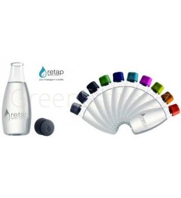 Ekologické láhve na vodu ReTap s barevnými víčky