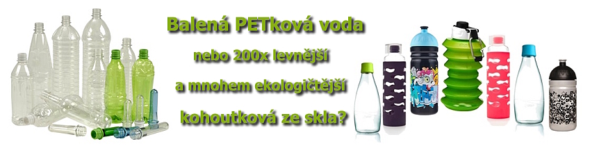 Ekologické láhve na vodu.