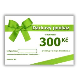 Dárkový poukaz voucher do GreenStore.cz za 300 Kč