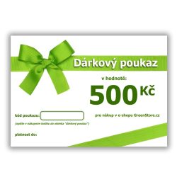 Dárkový poukaz voucher do GreenStore.cz za 500 Kč