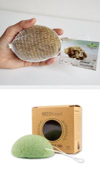 Odličování přírodní mořskou houbou a konjak conjac houbičkou