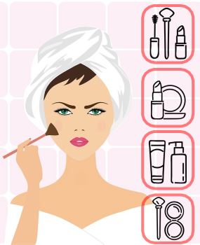 Odstranění make-upu přírodními produkty- ilustrace GreenStore.cz