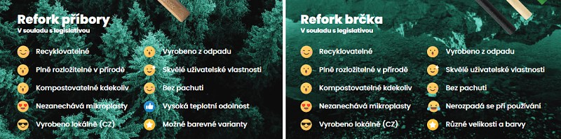 Refork eko příbory a brčka jednorázová rozložitelná přírodní Česká