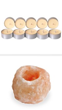 Sójové vonné svíčky Aromka a solný svícen - lampa blog Greenstore.cz