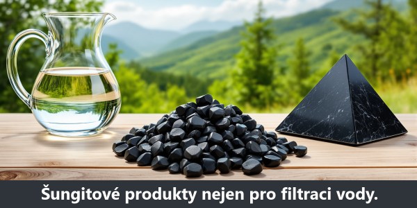 Produkty z přírodního kamene šungitu.