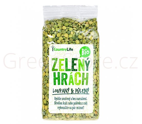 Hrách zelený půlený 500g BIO