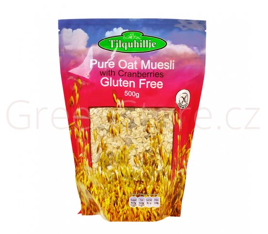 Müsli ovesné s brusinkami bezlepkové 425g TILQUHILLIE