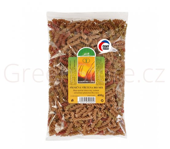 Těstoviny vřetena pšeničná mix 400g BIO