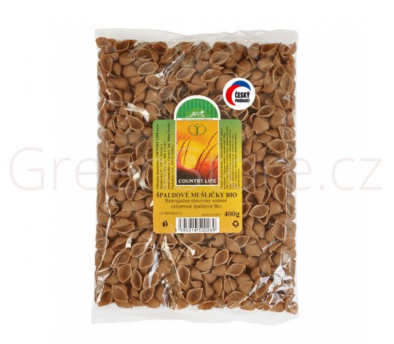 Těstoviny mušličky špaldové 400g BIO
