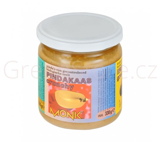 Krém arašídový s kousky 330g BIO MONKI