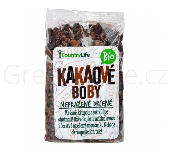 Kakaové boby nepražené drcené 100g BIO