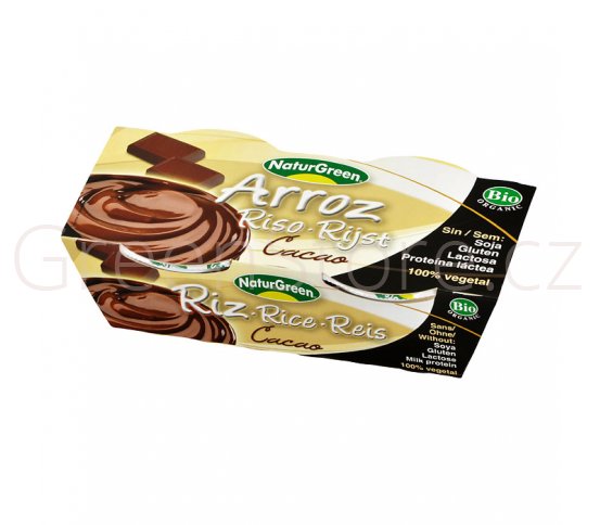 Dezert rýžový s čokoládou 2x125g BIO NATURGREEN