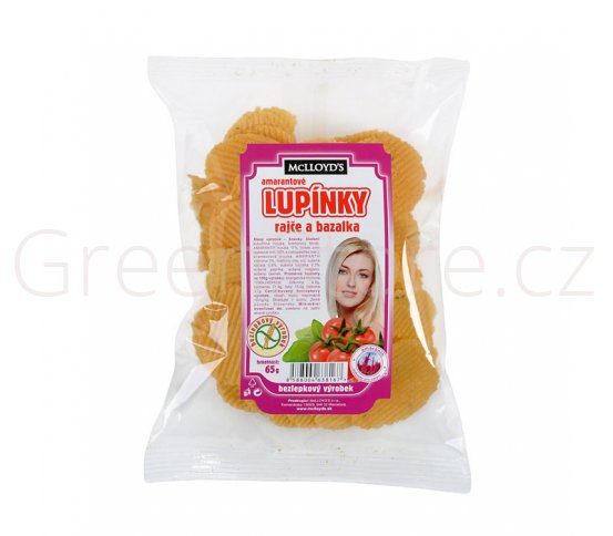 Lupínky amarantové rajče a bazalka bezlepkové 65g MCL