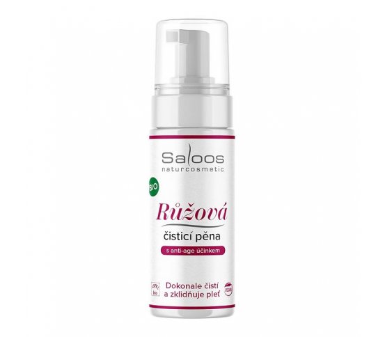 Anti-age Růžová čistící pěna na pleť BIO 150ml Saloos