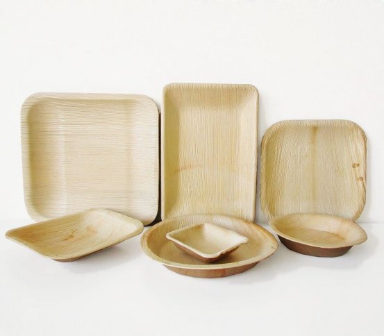 Palmový talíř obdélníkový 25x16x2,5cm Areca (10ks)