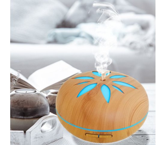 Aroma difuzér Y02 světlé dřevo, dálkové ovládání 550ml Hütermann 1