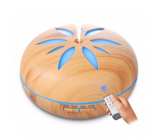 Aroma difuzér Y02 světlé dřevo, dálkové ovládání 550ml Hütermann