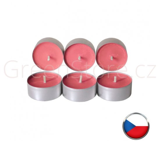 Čajové svíčky ze sojového vosku 6ks - višeň Aromka