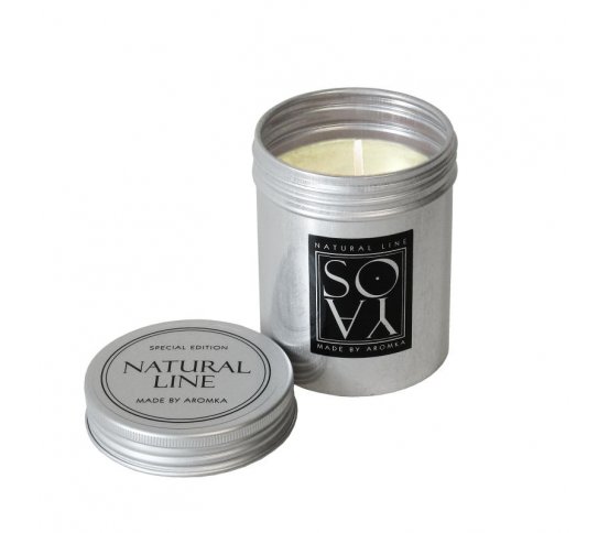 Svíčka ze sojového vosku v plechovce 100g - čisté prádlo Aromka