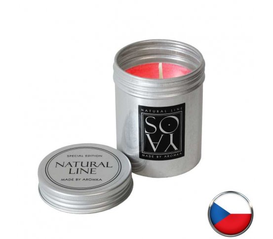 Svíčka ze sojového vosku v plechovce 100g - brazilská papaya Aromka