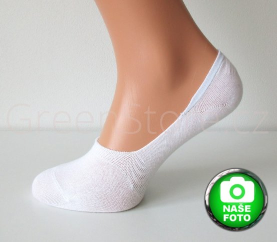 Bambusové ponožky dámské nízké, bílé 38-41, 5 párů