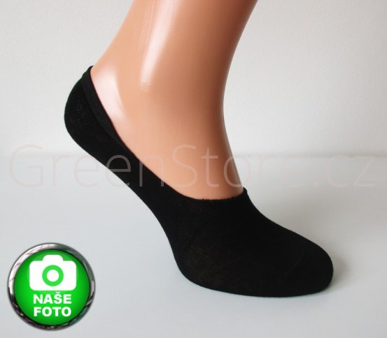 Bambusové ponožky dámské nízké, černé 38-41, 5 párů