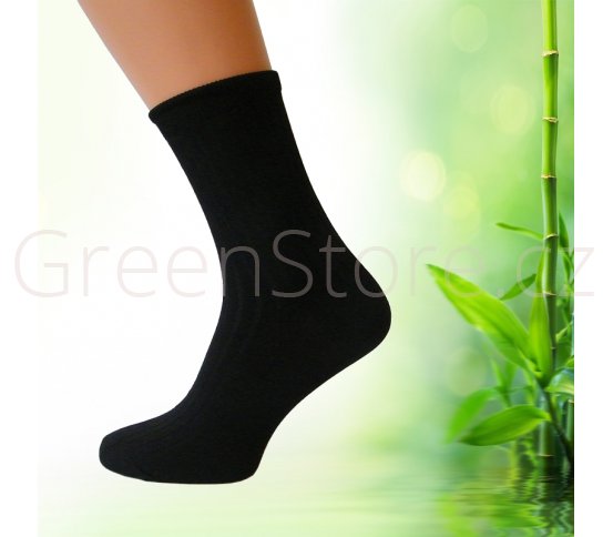 Bambusové ponožky pánské klasické černé, vel. 43-46