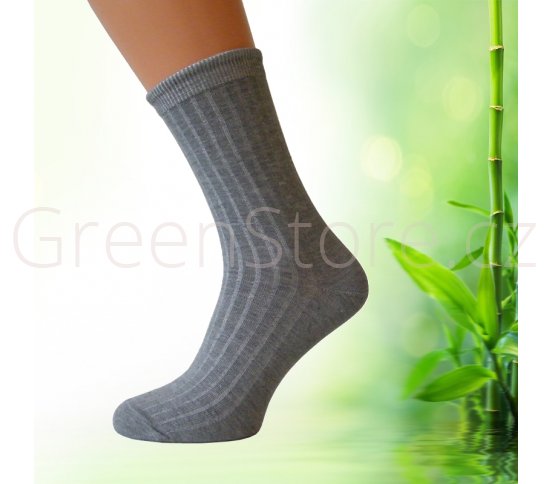 Bambusové ponožky pánské klasické šedé, 43-46, Pesail