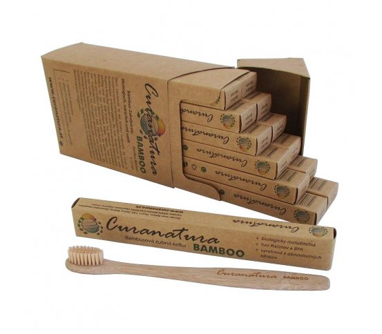 Zubní kartáčky Curanatura Bamboo - 12ks