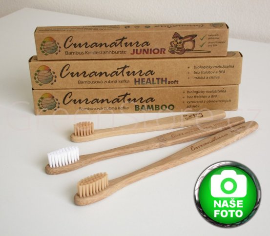 Ekologické zubní kartáčky z bambusu Curanatura