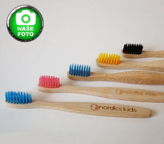 Nordics Bambusový zubní kartáček modrý