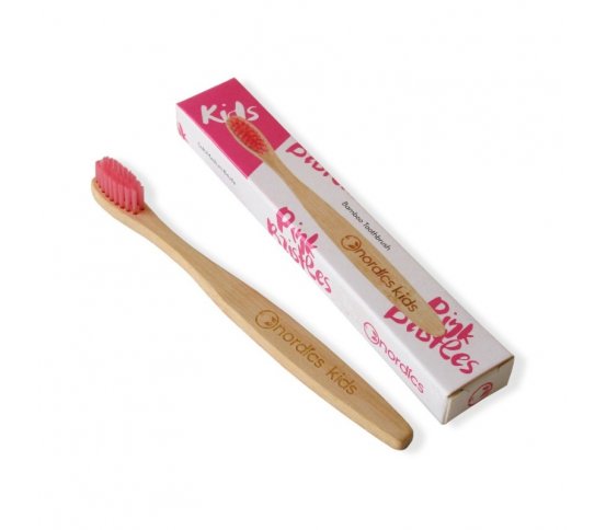 Nordics Dětský bambusový zubní kartáček růžový