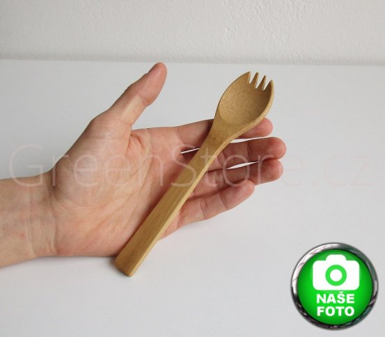 Lžička a vidlička v jednom z bio bambusu Bambu