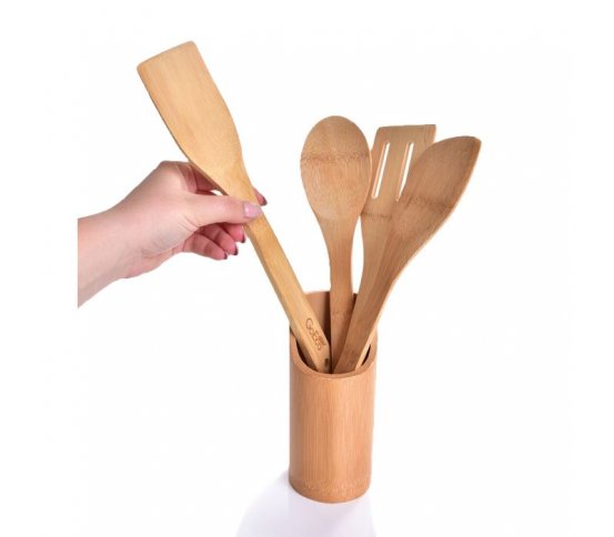 Designová sada kuchyňského náčiní z bambusu goeco