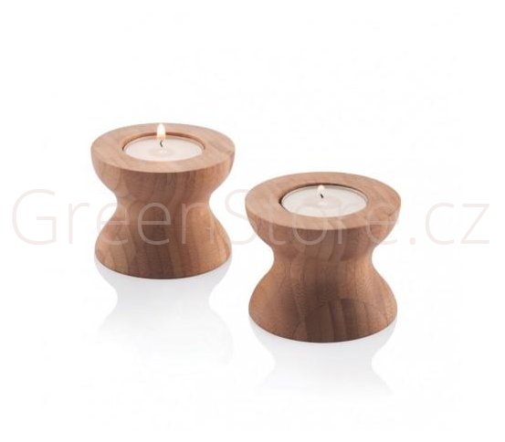 Bambusový svícen na čajovou i dlouhou svíčku Bambu