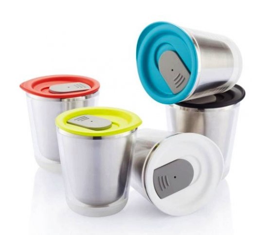 XD Design cestovní termohrnek 227ml - červená