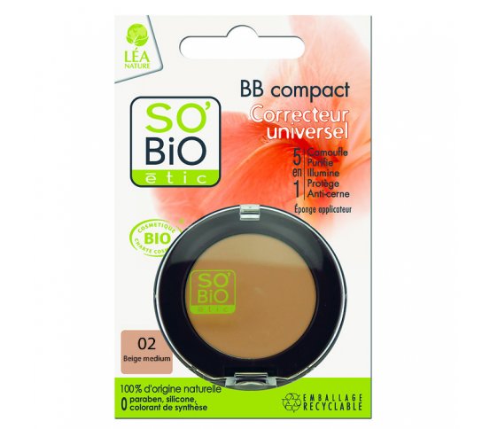 Přírodní BB korektor 02 běžová střední SO´BIO
