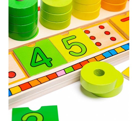 Bigjigs Toys Naučná hra - Deska nasazování s čísly