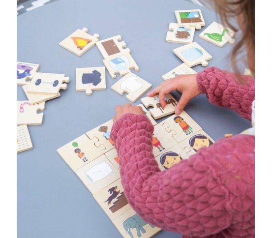 Bigjigs Toys Didaktické puzzle Co k sobě patří 