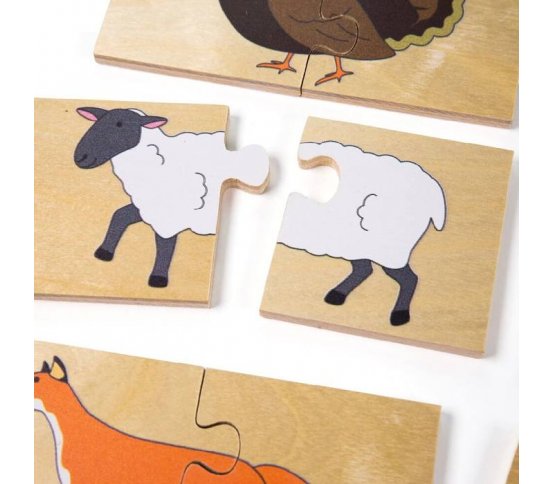 Bigjigs Toys Didaktické puzzle Zvířátka