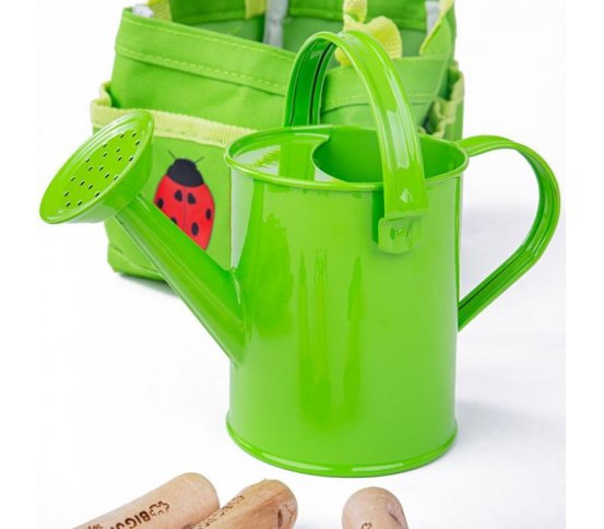 Bigjigs Toys Zahradní set nářadí v plátěné tašce zelený