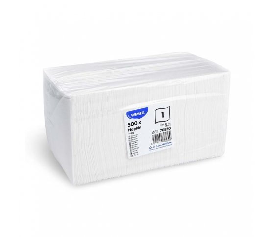 Bílý ubrousek papírový 1vrstvý 30x30cm (500ks) 1