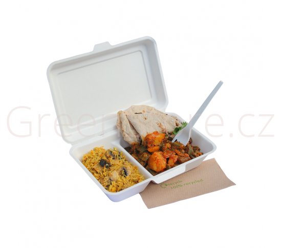 Bio menu box s přepážkou 23x15cm