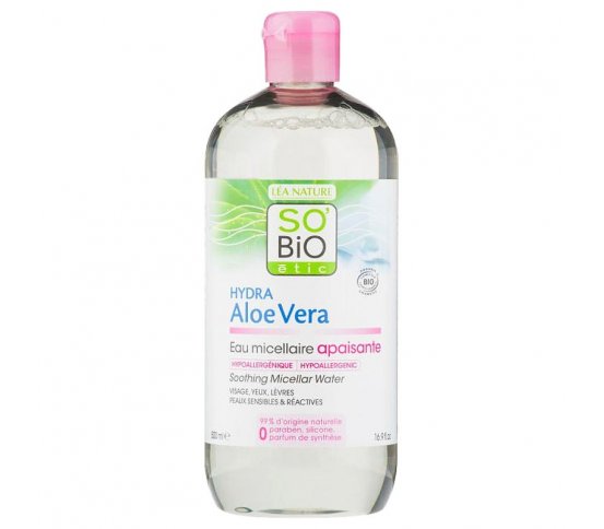 BIO Micelární zklidňující voda Aloe Vera 500ml SO´BIO