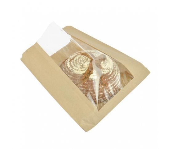 BIO kraft sáček s PLA okénkem 22x22cm (1000ks)