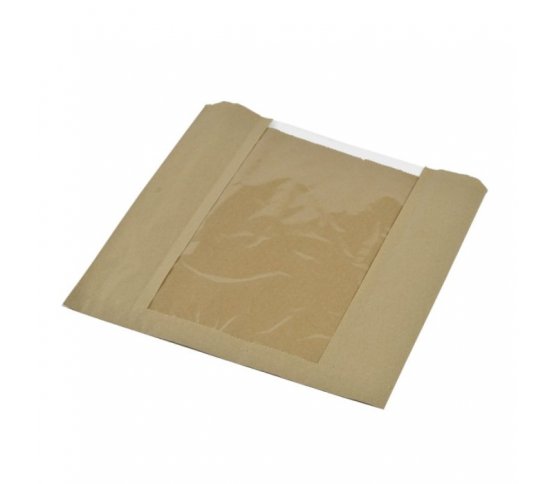 BIO kraft sáček s PLA okénkem 25x25cm (1000ks)