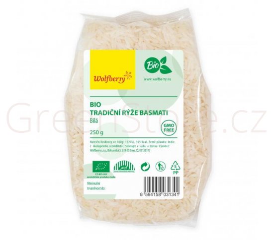 Rýže basmati bílá v bio kvalitě 250g Wolfberry