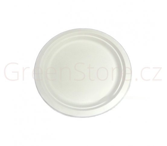 BIO talíř 22cm z cukrové třtiny (500ks) GreenWare