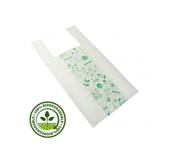 BIO taška rozložitelná - bílá 23x40cm (50ks)