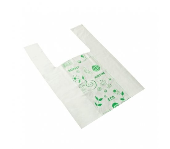 BIO taška rozložitelná - bílá 22x40cm (100ks)